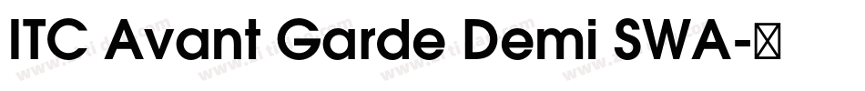 ITC Avant Garde Demi SWA字体转换
